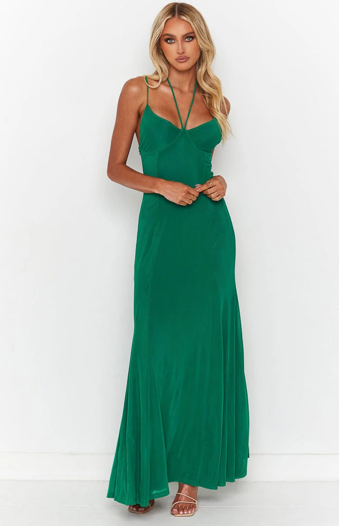 BB Exclusive Allegra Green Mesh Formal Maxi Dress 5 BB Exclusive Allegra Green Mesh Formal Maxi Dress