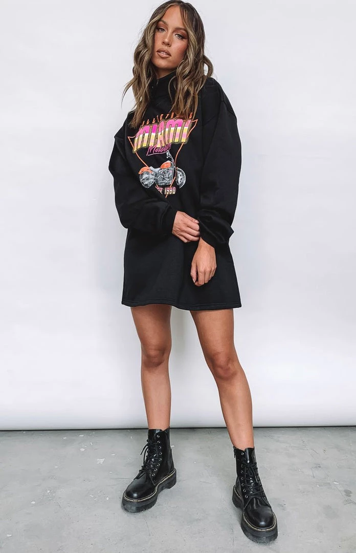 BB Exclusive Dresses All Or Nothing Sweater Dress Biker 3 BB Exclusive Dresses All Or Nothing Sweater Dress Biker