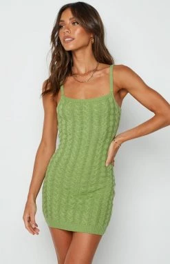 BB Exclusive Dresses Aloe Green Mini Dress