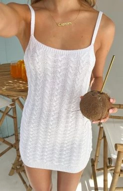 BB Exclusive Aloe White Mini Dress Dresses