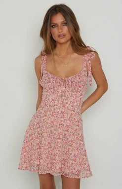 BB Exclusive Althea Floral Tie Strap Mini Dress New