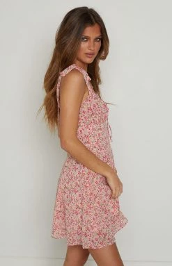 BB Exclusive Althea Floral Tie Strap Mini Dress New
