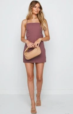 BB Exclusive Amara Backless Mini Dress Chocolate Dresses 10 BB Exclusive Amara Backless Mini Dress Chocolate Dresses