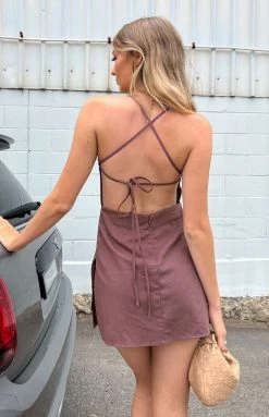BB Exclusive Amara Backless Mini Dress Chocolate Dresses 15 BB Exclusive Amara Backless Mini Dress Chocolate Dresses