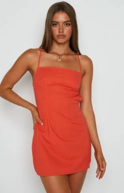 BB Exclusive Dresses Amara Backless Mini Dress Orange