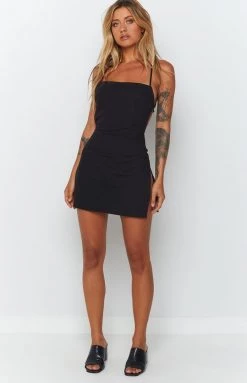 BB Exclusive Dresses Amara Backless Mini Dress Black