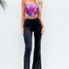 BB Exclusive Amethyst Black Waist Tie Pants Bottoms