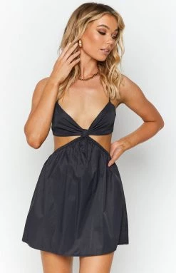 BB Exclusive Amorgos Black Mini Dress Dresses