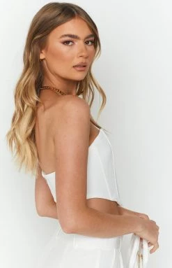 BB Exclusive Amy White Corset Top