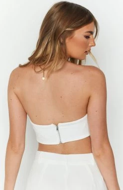 BB Exclusive Amy White Corset Top