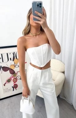 BB Exclusive Amy White Corset Top