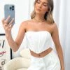 BB Exclusive Amy White Corset Top