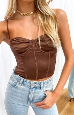 BB Exclusive Angel Energy Satin Corset Brown 13 BB Exclusive Angel Energy Satin Corset Brown