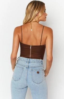 BB Exclusive Angel Energy Satin Corset Brown 11 BB Exclusive Angel Energy Satin Corset Brown