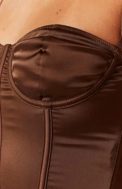 BB Exclusive Angel Energy Satin Corset Brown 12 BB Exclusive Angel Energy Satin Corset Brown