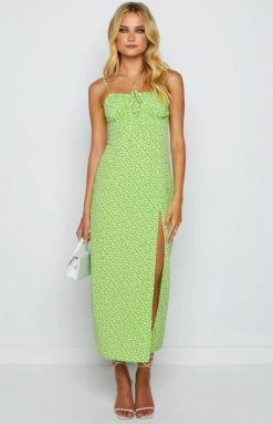 BB Exclusive Angelo Green Midi Dress Dresses