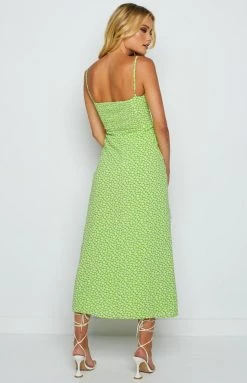 BB Exclusive Angelo Green Midi Dress Dresses