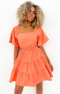 Beginning Boutique Annemaree Orange Mini Dress Dresses