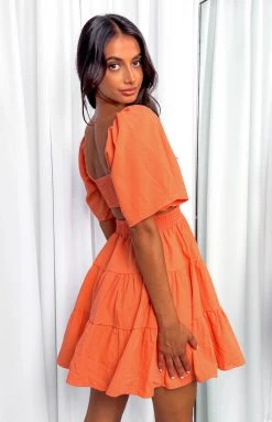 Beginning Boutique Annemaree Orange Mini Dress Dresses