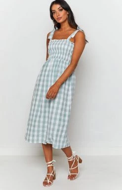 Beginning Boutique Annette Midi Dress Green Gingham Dresses 11 Beginning Boutique Annette Midi Dress Green Gingham Dresses