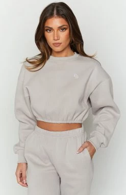 BB Exclusive New Annie Grey Cropped Sweater