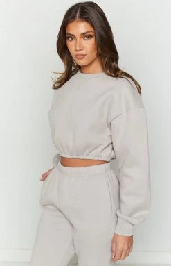 BB Exclusive New Annie Grey Cropped Sweater