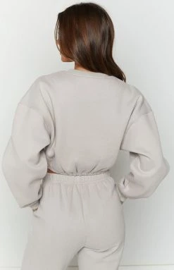 BB Exclusive New Annie Grey Cropped Sweater