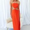 BB Exclusive Annika Butterscotch Side Split Maxi Dress Dresses