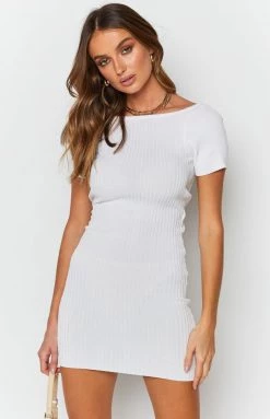 Beginning Boutique Antidote Reversible Twist Dress White