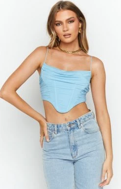 Beginning Boutique Antoni Blue Corset Top Tops 11 Beginning Boutique Antoni Blue Corset Top Tops