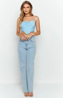 Beginning Boutique Antoni Blue Corset Top Tops 10 Beginning Boutique Antoni Blue Corset Top Tops