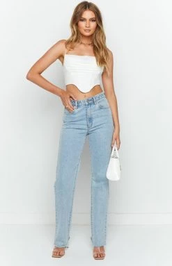 Beginning Boutique Tops Antoni White Corset Top