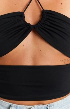 BB Exclusive Bowie Crop Top Black Tops 16 BB Exclusive Bowie Crop Top Black Tops