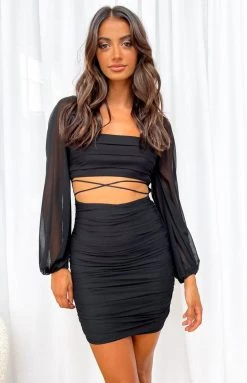 Beginning Boutique Apryl Black Cut Out Dress Dresses