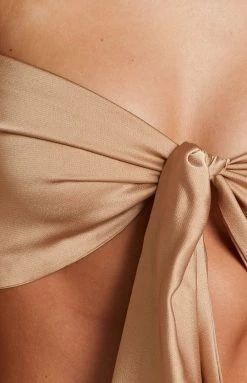 Beginning Boutique Arianna Blouson Top Brown Tops