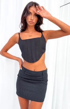 BB Exclusive Ashford Pinstripe Mini Skirt Bottoms