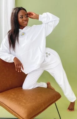 BB Exclusive Aspen Lounge Pants White Daisy Bottoms