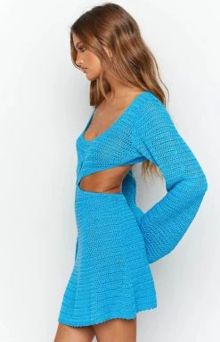 BB Exclusive Dresses Astrid Blue Crochet Mini Dress 10 BB Exclusive Dresses Astrid Blue Crochet Mini Dress