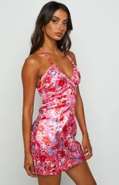 BB Exclusive Atlanta Pink Floral Mini Dress Dresses