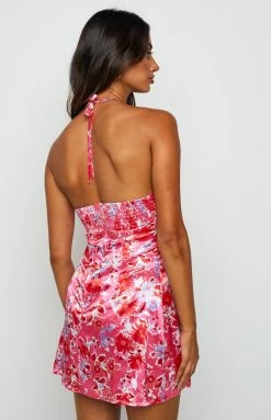 BB Exclusive Atlanta Pink Floral Mini Dress Dresses