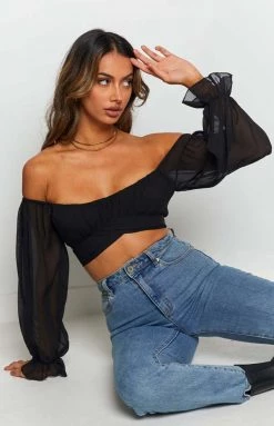 BB Exclusive Atomic Love Top Black Tops