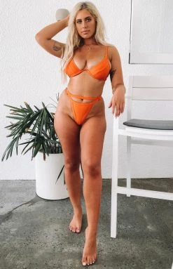 Swimwear 9.0 Swim X Ariella Attina Bikini Bottoms Orange