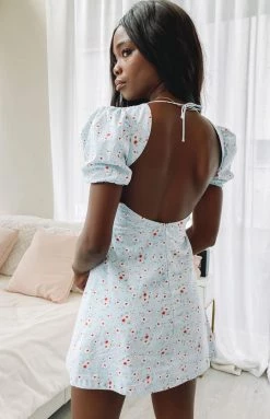 BB Exclusive Atwood Mini Dress Blue Floral