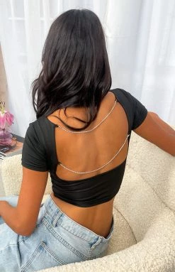 BB Exclusive Aubree Black Baby Tee