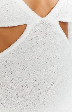 BB Exclusive Dresses Aubrie White Backless Mini Dress