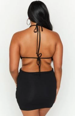 BB Exclusive Dresses Aubrielle Black Cut Out Mini Dress