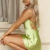 BB Exclusive Audrey Green Halter Mini Dress