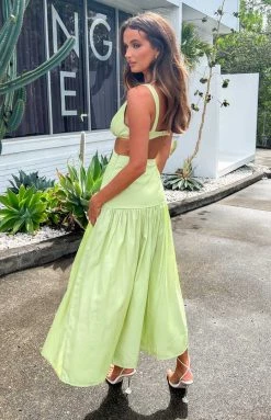 BB Exclusive Aurelia Green Midi Dress Dresses