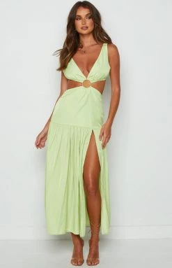 BB Exclusive Aurelia Green Midi Dress Dresses