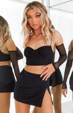 BB Exclusive Azure Black Top Tops